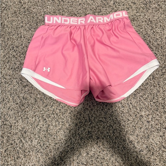 Under Armour Women's Athletic Shorts in Pink and White - Picture 1 of 4